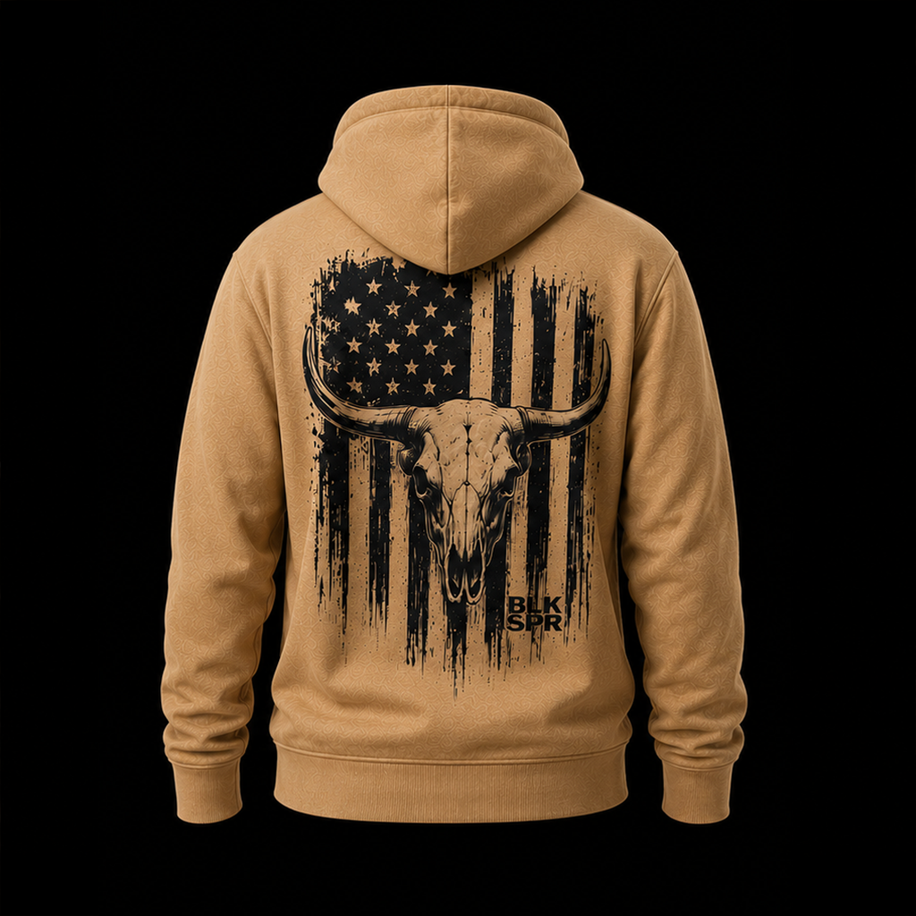 Skull Hoodie Tan Unisex