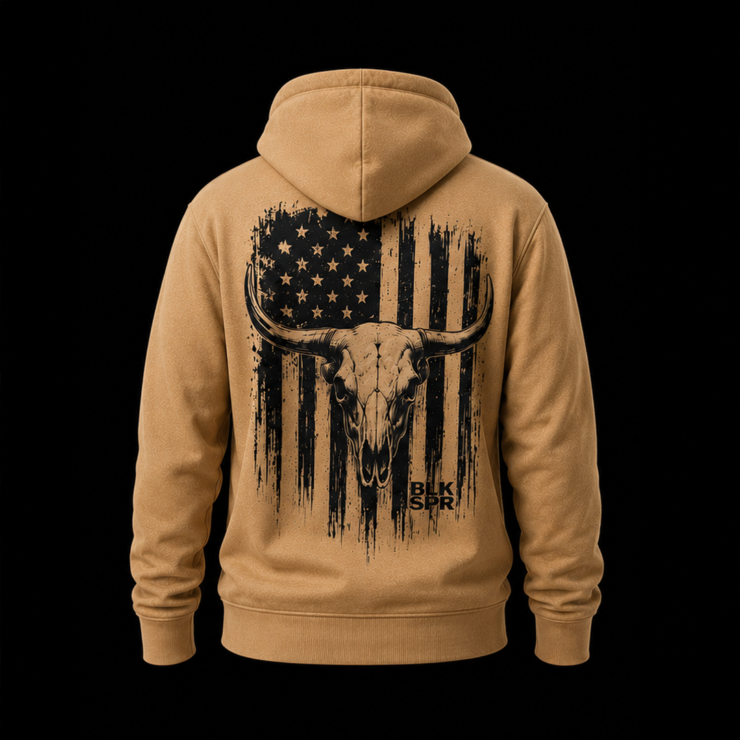 Skull Hoodie Tan Unisex