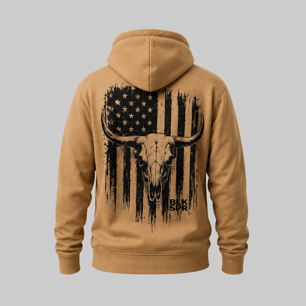 Skull Hoodie Tan Unisex